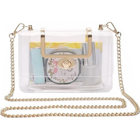 Transparent Clutch Clear Purse Crossbody Shoulder Bags Stadium Approved Bags - Picture 7 of 7